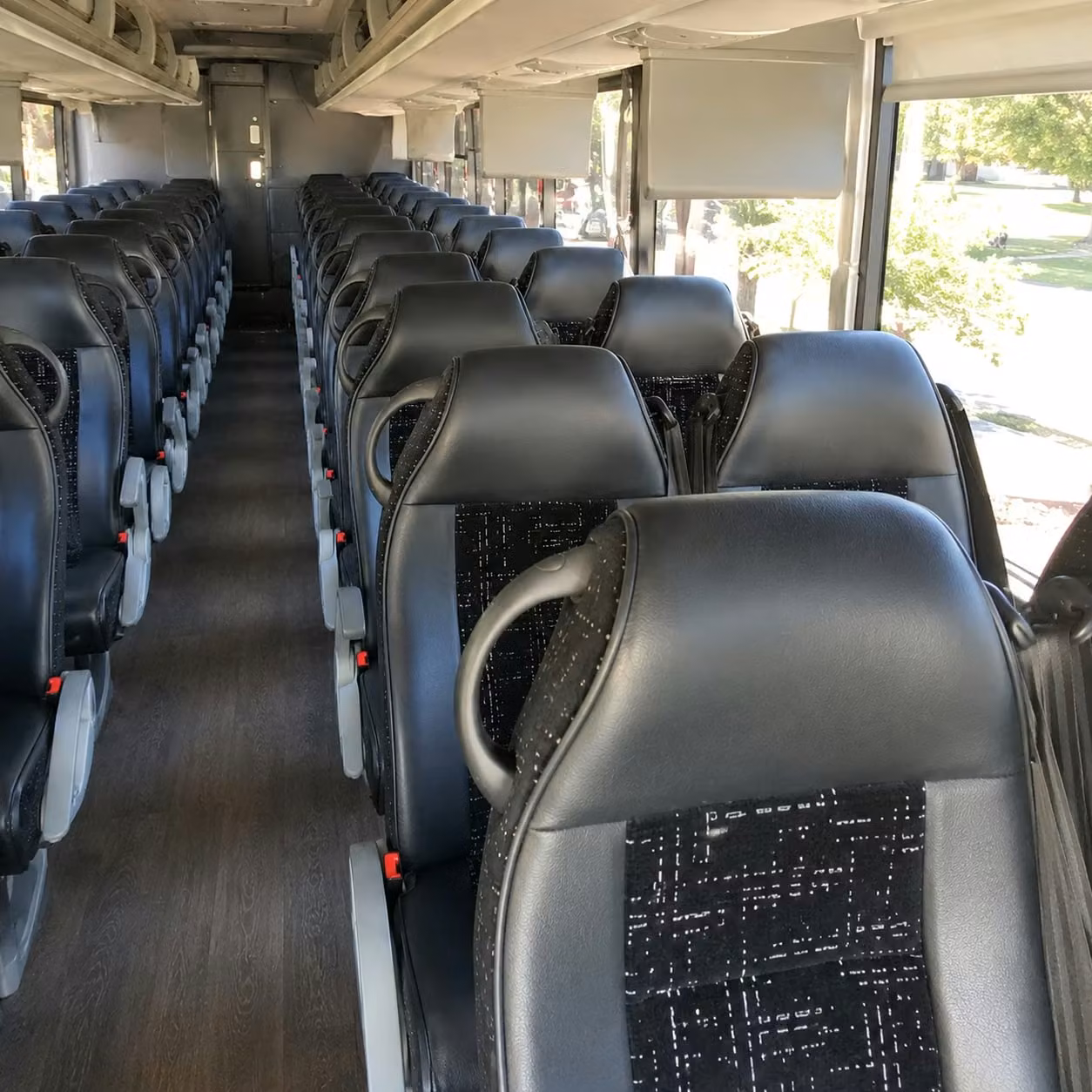 56 passenger charter bus interior